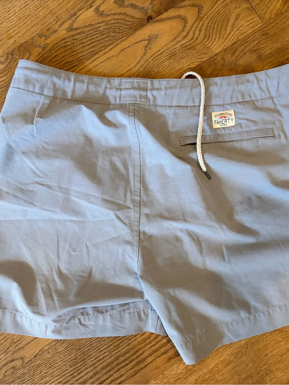 Faherty NEW Mens lot of 2 gray blue khaki all day drawstring casual shorts 35